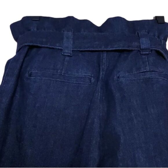 Express Cropped Wide Leg Super High Rise Dark Wash Jeans Size 6 NWT - Picture 9 of 10